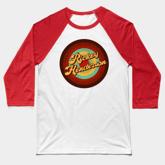 Rickey Henderson  - VINTAGECIRCLE Baseball T-Shirt by okaka